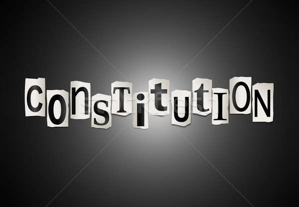 Constitution illustration imprimé lettres Photo stock © 72soul