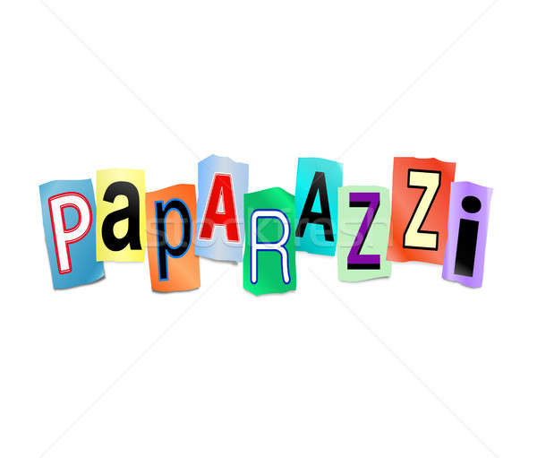 Paparazzi Illustration Briefe Form Wort Stock foto © 72soul