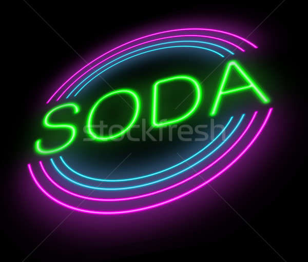 Neon soda imzalamak örnek yeşil Stok fotoğraf © 72soul