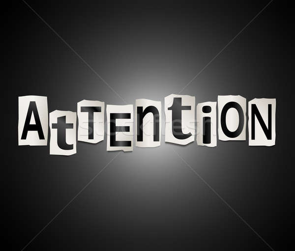 Attention word concept. Stock photo © 72soul