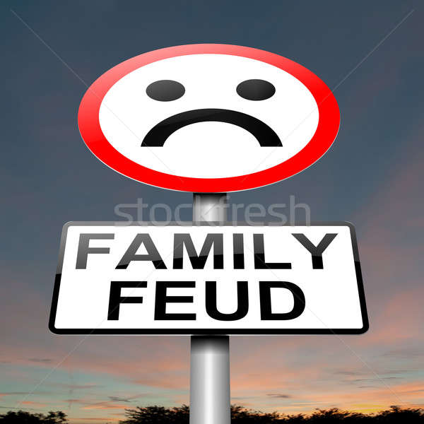 Family feud concept sign. Stock photo © 72soul