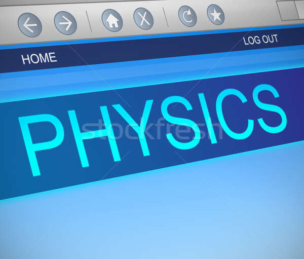 Fysica illustratie computerscherm vangen school informatie Stockfoto © 72soul