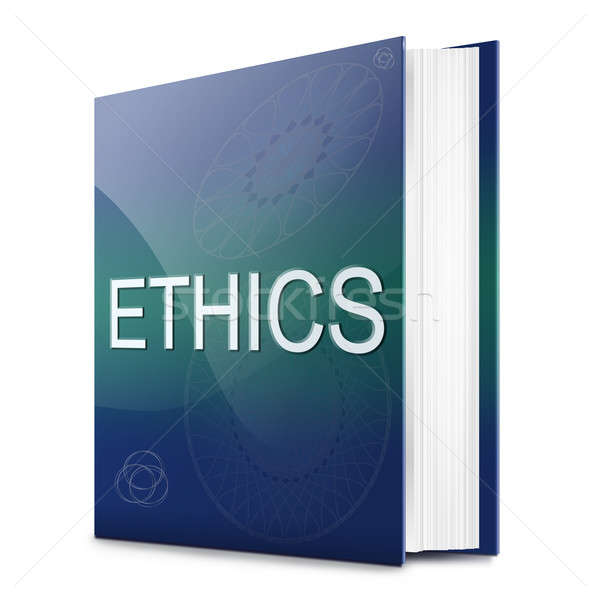 ストックフォト: 倫理 · 実例 · 文字 · 図書 · タイトル · 白