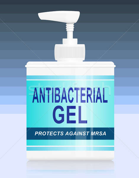 Antibacteriana gel ilustração azul tira gradiente Foto stock © 72soul