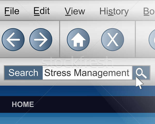 Suche Stress Management Illustration Bildschirm erschossen Stock foto © 72soul
