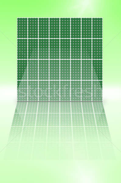 Solarenergie Illustration vertikalen Array grünen Photovoltaik Stock foto © 72soul