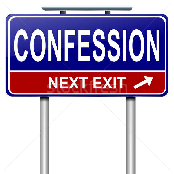 Confessione illustrazione bianco segno culto Foto d'archivio © 72soul