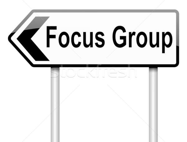 Groupe de discussion illustration blanche fond signe [[stock_photo]] © 72soul