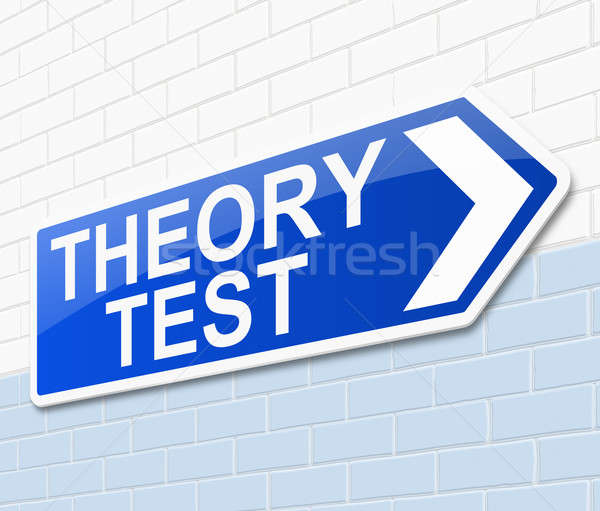Theorie test illustratie teken muur achtergrond Stockfoto © 72soul
