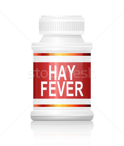 Feno febre ilustração recipiente vermelho Foto stock © 72soul