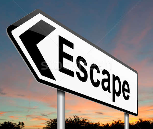 Escape sign. Stock photo © 72soul