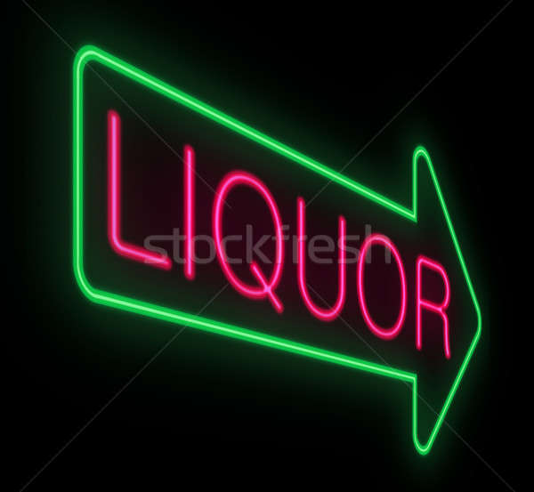 Liquor neon sign. Stock photo © 72soul