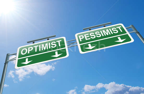 Optimist or pessimist concept. Stock photo © 72soul