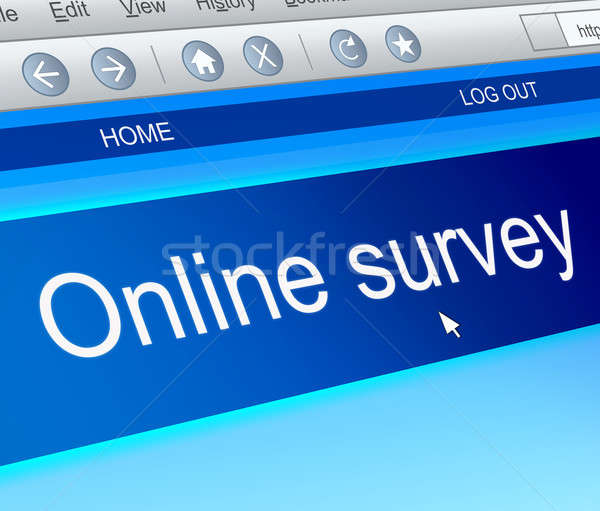 Online Umfrage Illustration Bildschirm erfassen Internet Stock foto © 72soul
