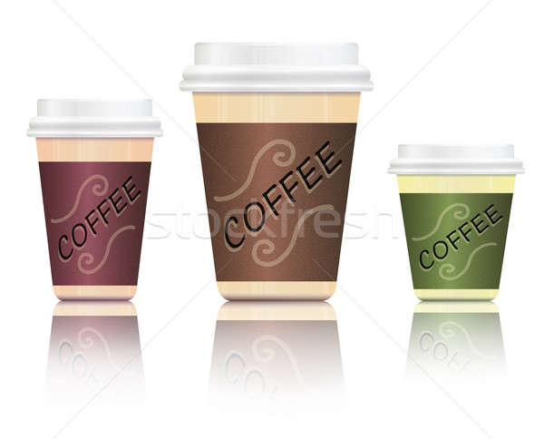 商業照片: 咖啡 · 插圖 · 三 · 白 · 紙