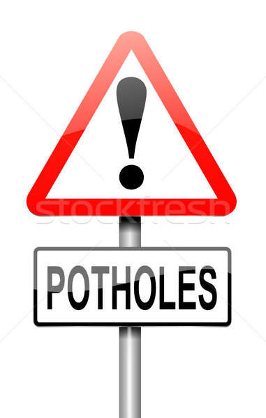 警告標誌 插圖 簽署 背景 高速公路 破 商業照片 © 72soul