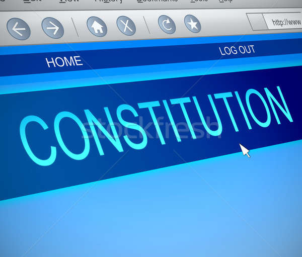 Constitution illustration écran de l'ordinateur capturer ordinateur droit Photo stock © 72soul