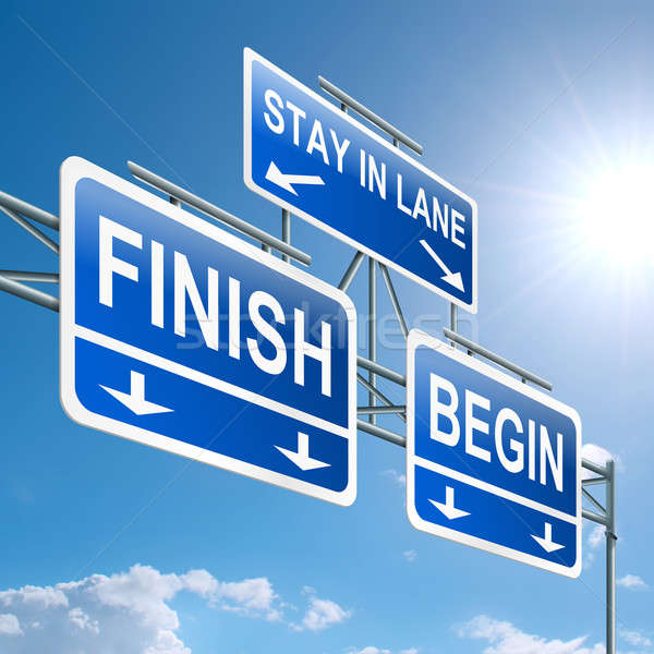 Start or finish. Stock photo © 72soul