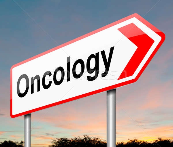 Onkológia illusztráció felirat vezető égbolt orvosi Stock fotó © 72soul