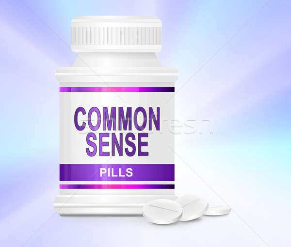 Sens illustration médication contenant mots pilules Photo stock © 72soul