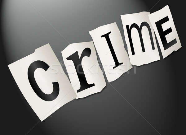 Przestępczości ilustracja wydrukowane litery formularza Zdjęcia stock © 72soul