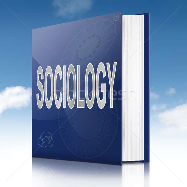 Zdjęcia stock: Socjologia · tekst · książki · ilustracja · tytuł · niebo