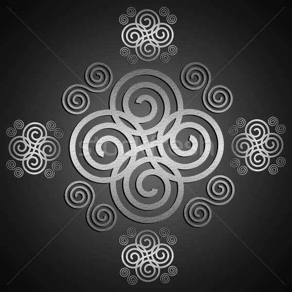 Dekoracyjny celtic projektu cyfrowe metaliczny Zdjęcia stock © 72soul