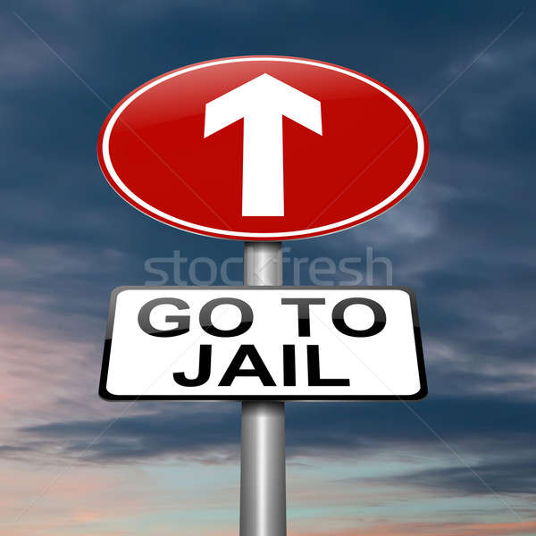 Stock photo: Go to jail concept
