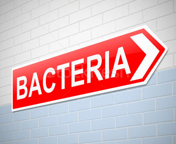 Bacteria ilustración signo rojo suciedad atención Foto stock © 72soul