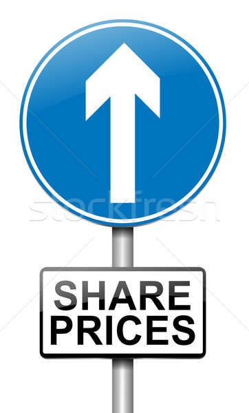 Stock photo: Share price increase.