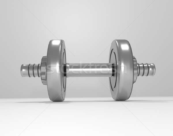 Súlyzós edzés felszerlés 3d illusztráció szett súlyok sport Stock fotó © 72soul
