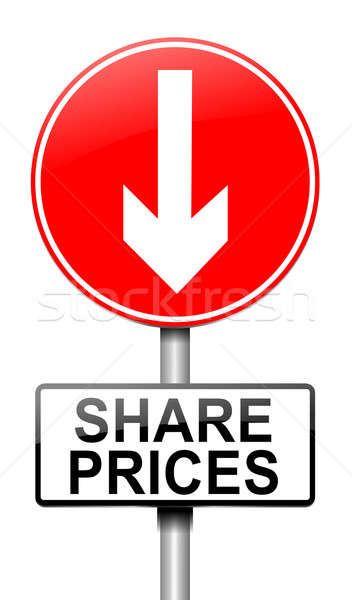 ár csökkenés illusztráció útjelzés fehér felirat Stock fotó © 72soul