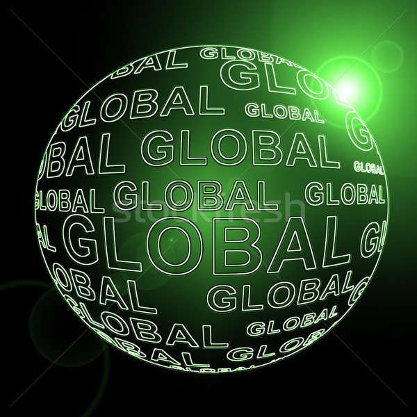 グローバル 実例 黒 球 単語 ストックフォト © 72soul