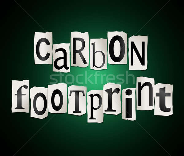 Empreinte carbone illustration imprimé lettres Photo stock © 72soul