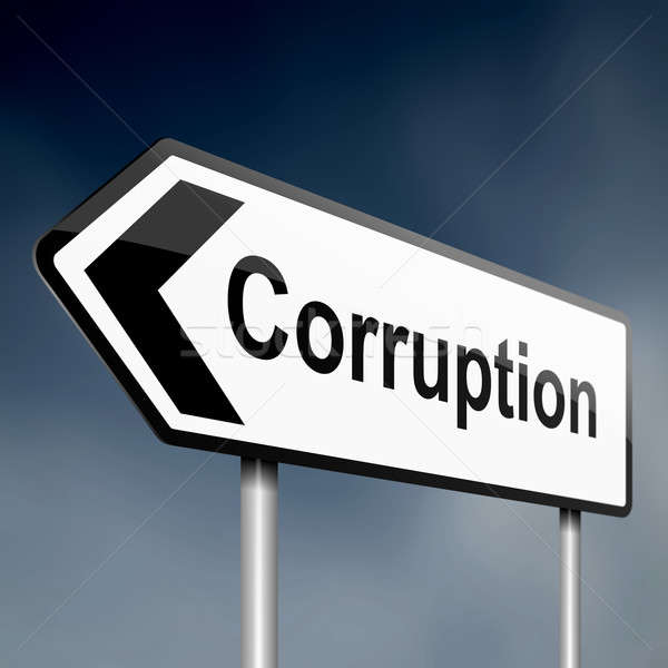 Corruptie illustratie teken post pijl wazig Stockfoto © 72soul
