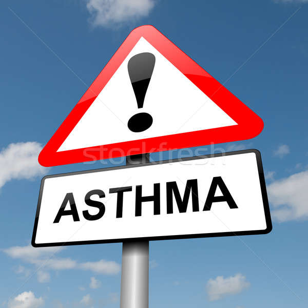Asthme illustration route panneau de signalisation ciel bleu ciel [[stock_photo]] © 72soul