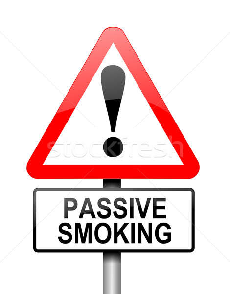 Stock photo: Passive smoking concept.