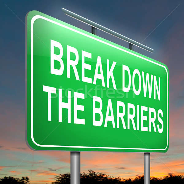 Break down the barriers. Stock photo © 72soul