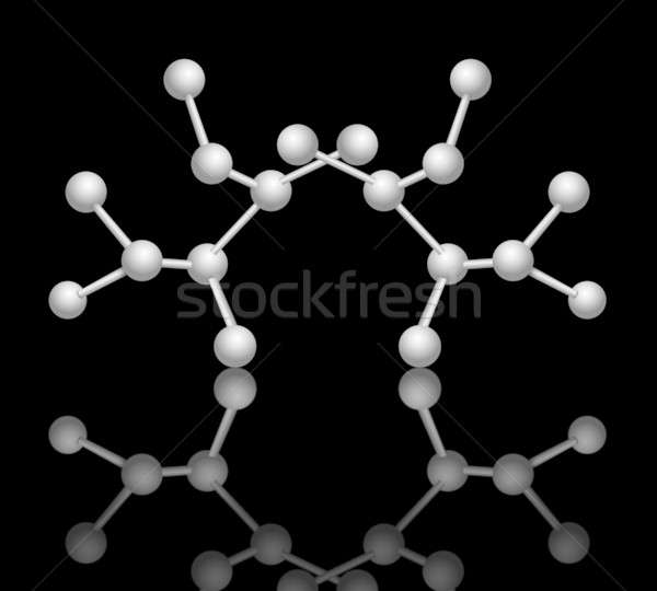 Molecular ilustrare structura reflectii negru construcţie Imagine de stoc © 72soul