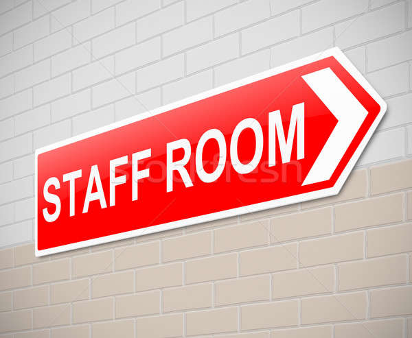 Staff room sign. Stock photo © 72soul