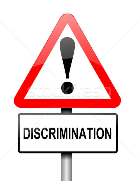 Discriminação alertar ilustração vermelho branco Foto stock © 72soul