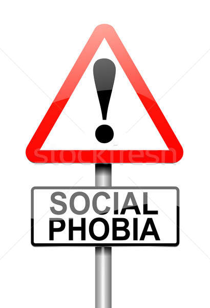 Social fobia ilustração assinar saúde fundo Foto stock © 72soul