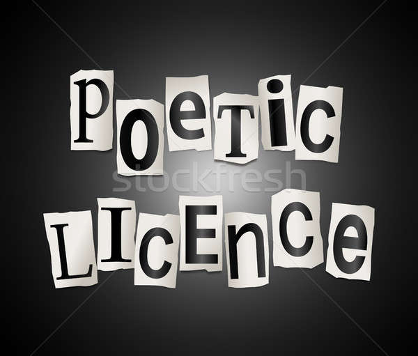Poetic ilustrare litere formă cuvinte Imagine de stoc © 72soul