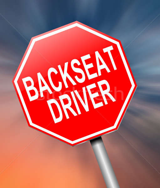 Stock photo: Backseat driver concept.