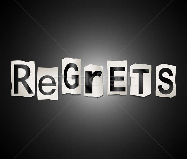 Regrets word concept. Stock photo © 72soul