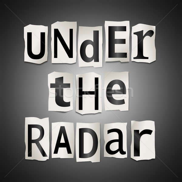 Radar illustrazione stampata lettere forma Foto d'archivio © 72soul
