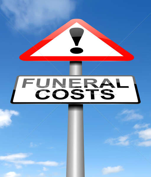 Funeral ilustración signo costo financiar servicio Foto stock © 72soul