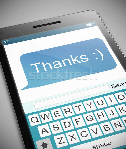 Thanks text message concept. Stock photo © 72soul
