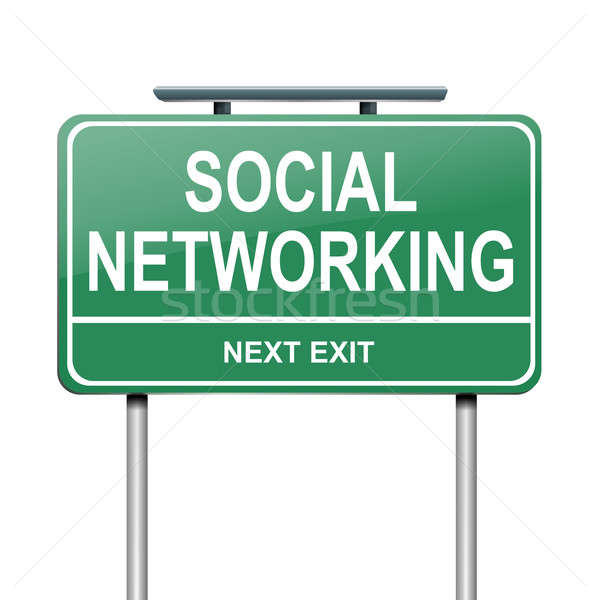 Social crearea de reţele ilustrare verde alb Imagine de stoc © 72soul