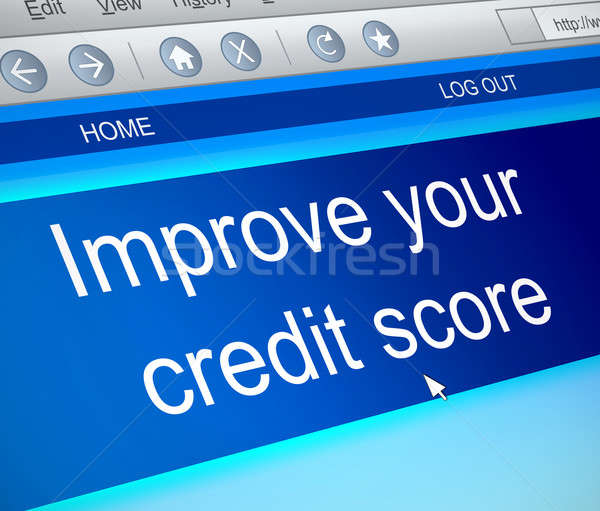 Kredit pontszám illusztráció képernyő zsákmányolás technológia Stock fotó © 72soul